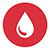 Blood drop icon for the Stop the Bleed program