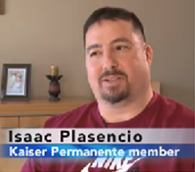 Still video of Isaac Plasencio, Kaiser Permanente member.